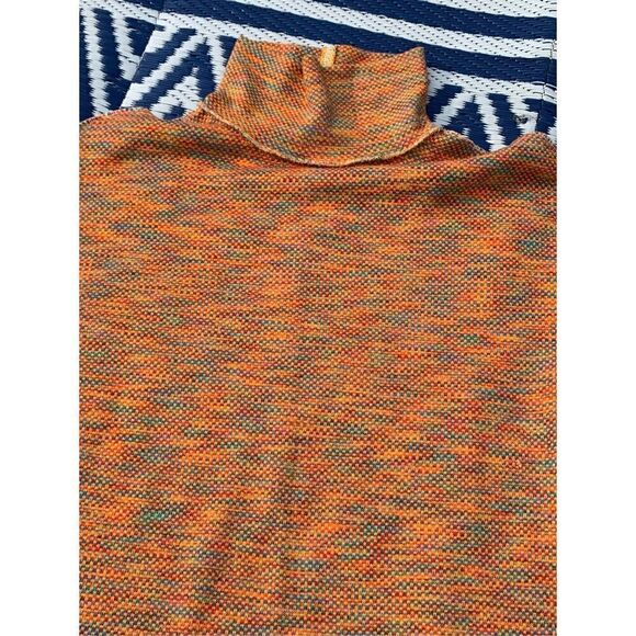 NWOT Free People Sunny Days boho retro Knit Mock Turtleneck Sweater sz XS - Picture 8 of 9